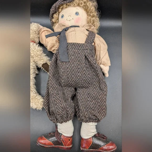 Vintage Jan Shackelford Sneakers 'n Lace #10 OOAK Muslin Doll 1994 Boy Tomboy
